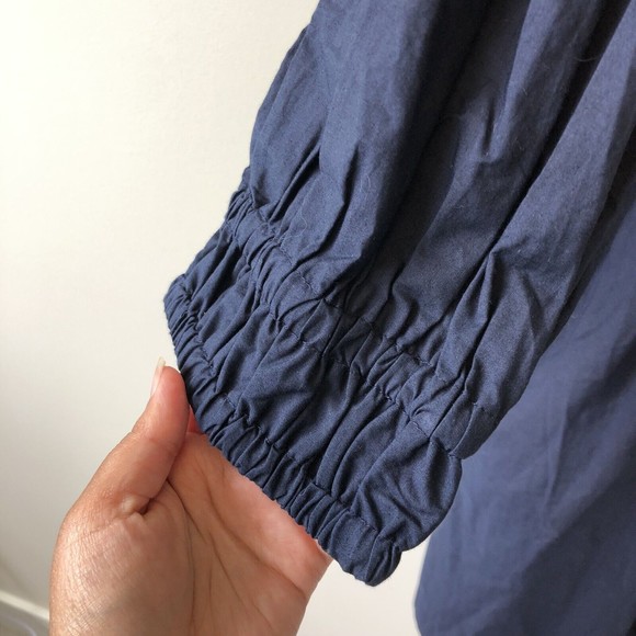 Apiece Apart Aldea Smocked Mini Dress Dipped Shibori Organic Cotton XL NWT’s - Picture 8 of 15